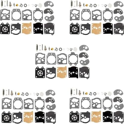 5 Set Carburetor Repair Kit for K10-WAT Carb Poulan Craftsman Chainsaw Trimmer Weedeater Leaf Blower