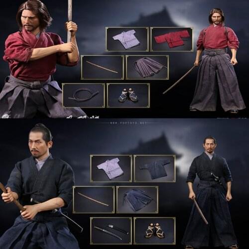 POPTOYS 1/6 EX033 Brave Samurai UJIO Kendo Ver. EX032 Devoted Samurai Trainee Ver. 12'' Full Set Figure Set Model For Collection