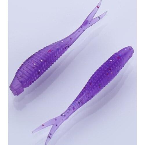 Силиконовые приманки 2021 New 6cm 1.5g Super Soft Baits Fishing Lures Shinning Baits with V-tail