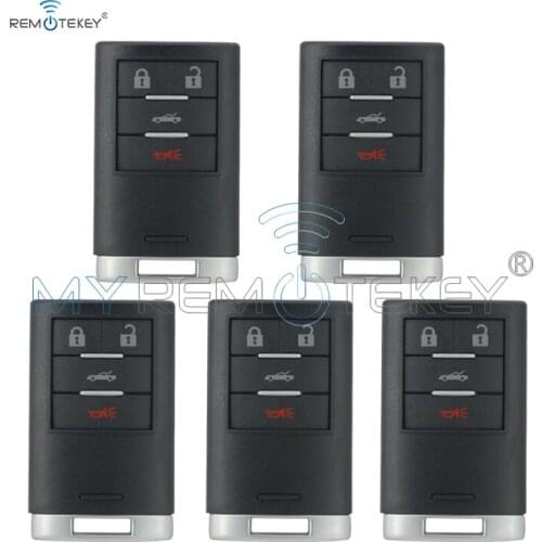 Remtekey 5pcs 25926479 Smart key case 4 button for Chevrolet Corvette 2008-2013 M3N5WY7777A