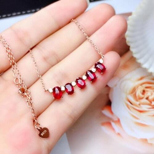 Ruby Pendant Natural And Real Ruby Necklace 925 sterling silver Fine jewelry Ruby Pendant