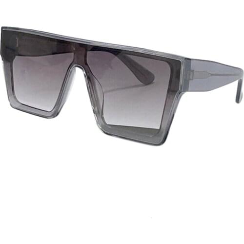 Vintage Oversized Square Sunglasses Women Men 2021 Fashion Brand One Piece Sun Glasses UV400 With Box