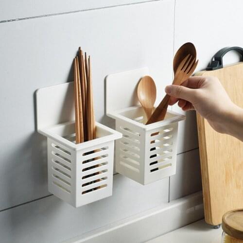Chopstick Storage Barrel Wall-mounted Barrel Multi-functional Washing Supplies Storage Rack Kitchen Durable Organize Stand