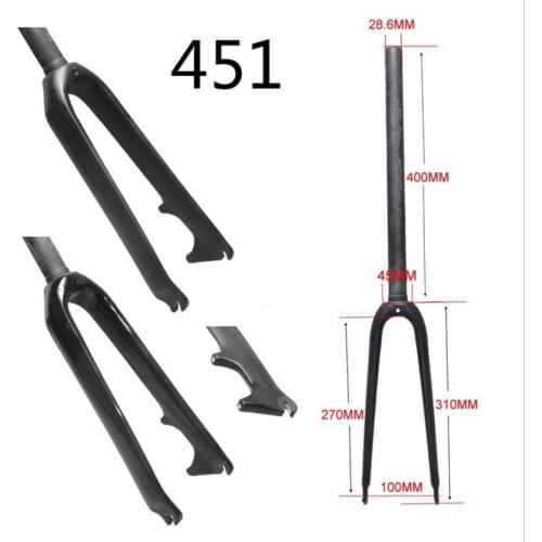 10pcs/lot 20er lighter newest 20 "inch folding bike T800 K3 full carbon fiber fork carbon bicycle front forks Matt Glossy 541