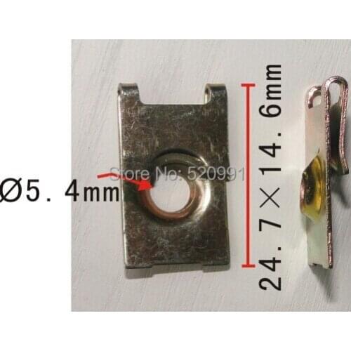 100 Pcs/Lot auto nut bolts U zinc plating-coloring for U iron clip