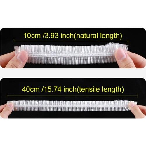100 Pieces of Disposable Multifunctional Fresh-keeping Bag PE Cling Film Cover Taste-separating Elastic Mouth Reusable