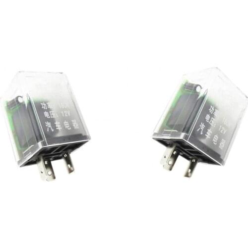 2 Pieces 12V 3Pin LED Flasher Relay Unit For Car Turn Signal Blinker Flash Light