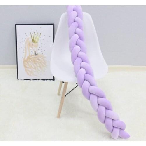 3M Length 3 Strands Knotted Braided Bumper decoracion bebe baby bumper baby bed set baby girl room decor