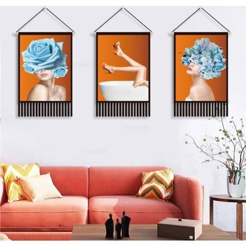 3PCS background wall decoration painting bedside background painting hanging decoration bedroom decoration painting layout