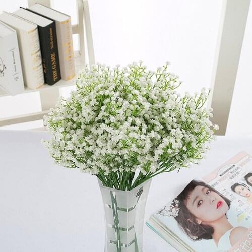 3 pcs Artificial Silk Gypsophila Flower Wedding Home Decor DIY Wreath Gift Clipart Simulation Flower Handicraft Bride flowers