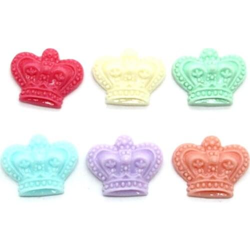 50Pcs Mixed Crown Resin Decoration Crafts Beads Frame Flatback Cabochon Scrapbook DIY Embellishments Accessories