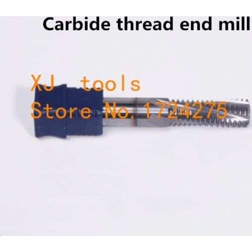 Free Shipping Carbide thread end mill M12*1.5 M12*1.75 M14*2 thread mills, thread milling cutter with TIALN coating