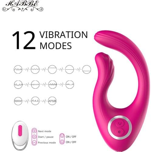 Wireless Vibrator Adult Sex Toys For Couples USB Rechargeable Dildo G Spot U Silicone Stimulator Double Vibrators For Women