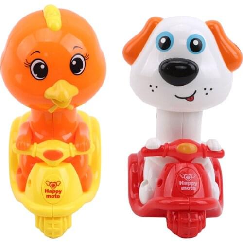 Baby Toys Cartoon Mini Animal Motorcycle Toys Pressure Inertia Car Baby Educational Toys Children Birthday Gift