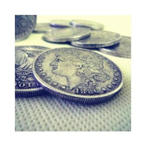 1 piece Top Quality Steel Morgan Dollar (3.8cm),Magic Tricks,Coin Magic Props,Stage,Close up,accessories,Free shipping