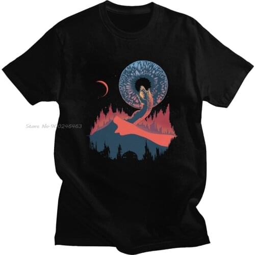 Frank Arrakis Arrakis Dune T Shirt Men Cotton Awesome T-shirt Short Sleeve Sci Fi Film Fan Sandworm Fiction Tee Clothing