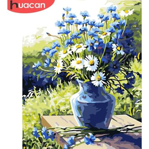 HUACAN Coloring By Number Flower Gift DIY Pictures Painting By Number Kits Home Decor Drawing On Canvas HandPainted Art