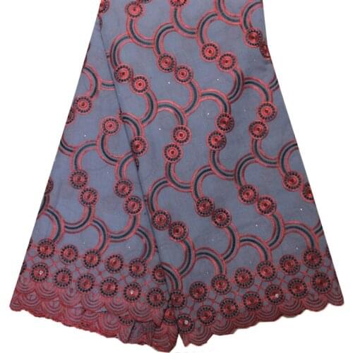 Lace fabric 2021 latest with stock embroidery African cotton fabrics voile lace popular Dubai style for party dress YPL12157