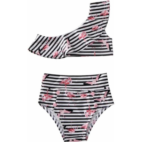 Baby Girl Swimwear Newborn Baby Girls Kid Flamingo Swimwear Swimsuit Swimming Summer Clothes Set