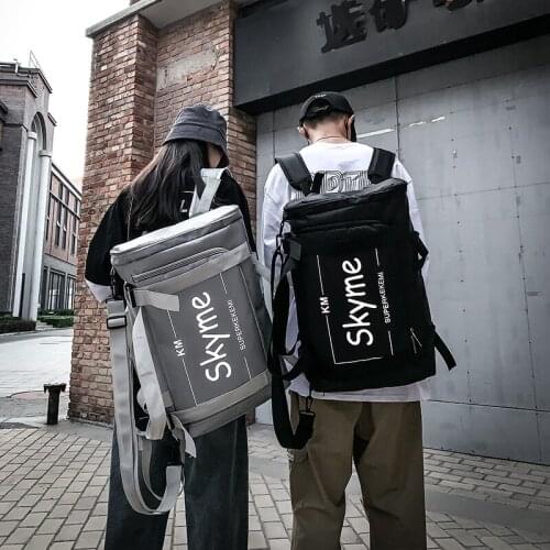 Fashion Backpack Reflective Student Bagpack Cool Large Capacity Trend Youth Unisex Bag Couple Unique Wear Resistant Nylon Bag