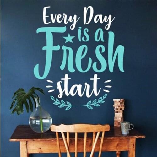 Wall Decal Every Day is A Fresh Start Motivation Office Work New waterproof Vinyl Sticker Living Room Bedroom Home Décor HY1459