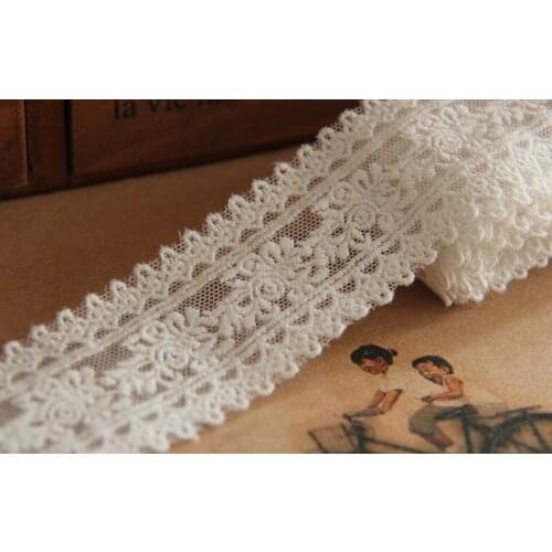 Wholesale lot 4cm wide Classical roses embroidere lace trim for sewing trims DIY craft