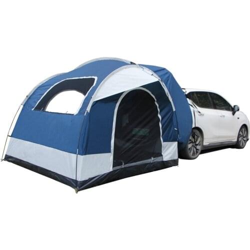 Car SUV Tent Tailgate Tent Car Rear Tent for 4 Persons Camping Double Layers Sun Sunshade Waterproof Tent Road Trip For Vehicle