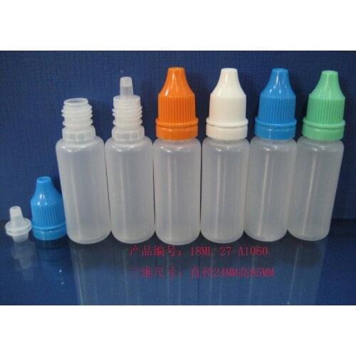 Lot 2500pcs 18ml LDPE drop bottle with tamper evident cap