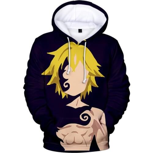 3D Print Pullover Meliodas Hoodie Nanatsu No Taizai Sweatshirt Hoodies Elizabeth Liones/The Seven Deadly Sins UnjustSin Clothes