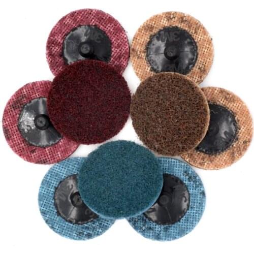 10pcs/lot 2 inch 50mm 150/240/400/600 Grit button spiral nylon Polishing Buffing Grinding Wheel Polisher Disc Pad Rotary Tool