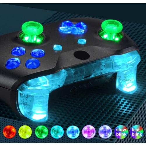 EXtremeRate Multi-Colors Luminated Bumpers Triggers Dpad Thumbsticks DTFS (DTF 2.0 ) LED Kit for Xbox One S / X Controller