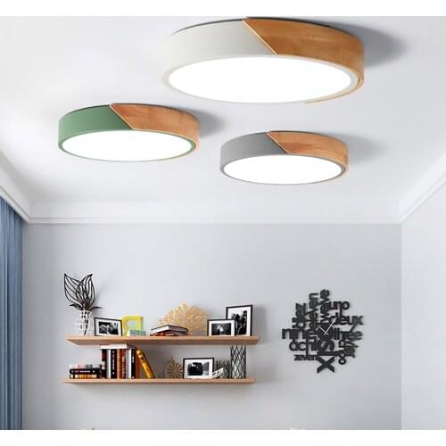 Sanmusion led ceiling light modern colorful living room kitcken ceiling lampadas 30CM 220V high luminaire daily lighting