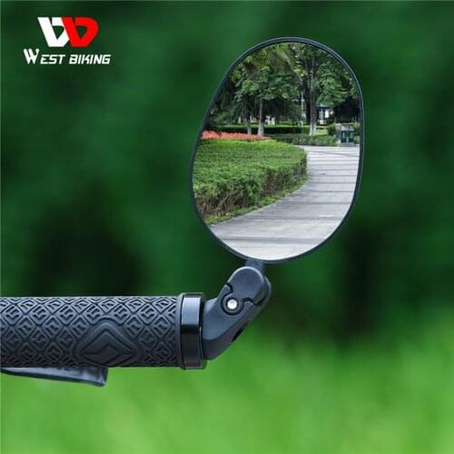 Bicycle Rearview Mirror Cycling Wide Range Rear View Mirror with Reflector 360 Degree Rotation MTB Road Bicycle Accessories