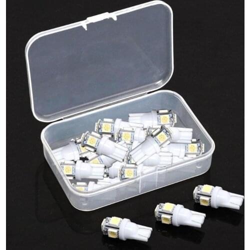 VODOOL 2/10/20/40PCS 12V LED Bulb 5 SMD LED T10 W5W 194 Bulbs for Car Auto Wedge Taillight Clearance Lights Reading Lamps