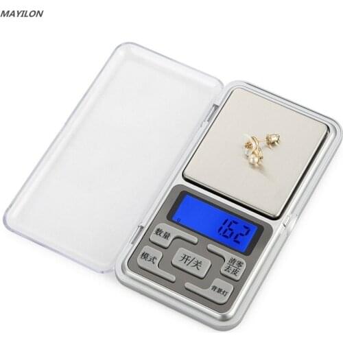 100g/200g/500g High Precision Digital Kitchen Scale Jewelry Gold Balance Weight Gram LCD Pocket Weighting Electronic Scales