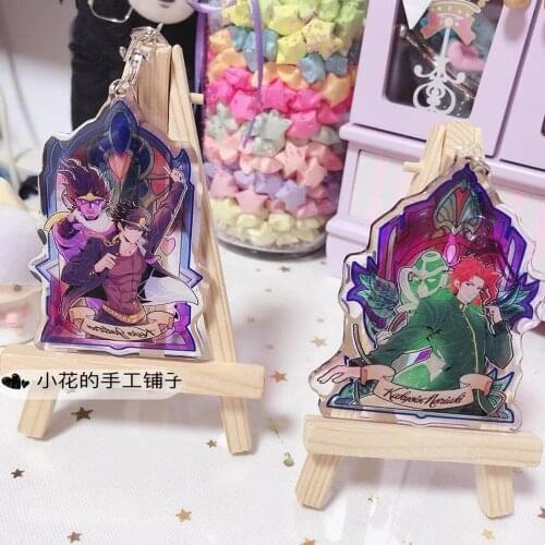 Japan Anime JoJos Bizarre Adventure Kujo Jotaro Kakyoin Noriaki Cosplay Acrylic Keychain Bag Pendant Toy Keyring Decor Gift