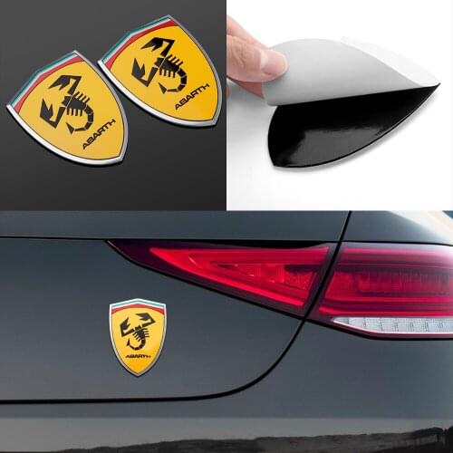 1Pcs Aluminum Car body Stickers Scorpion Badge Decal For ABARTH Fiat 500 Punto Stilo Ducato Palio Bravo Pondo Tipo Viaggio