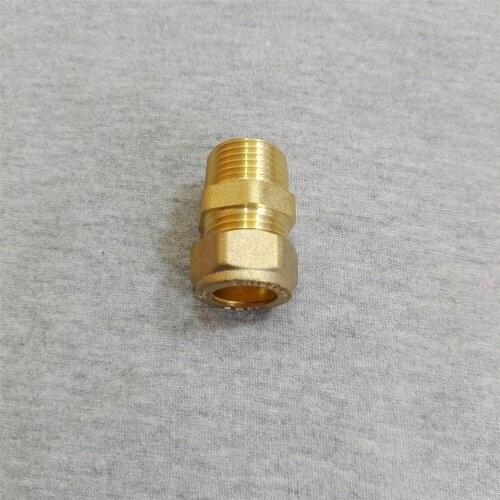 15mm*Male G 1/2" Compression Fitting Reducing Nipple for 15mm Outer Diameter Copper Pipe