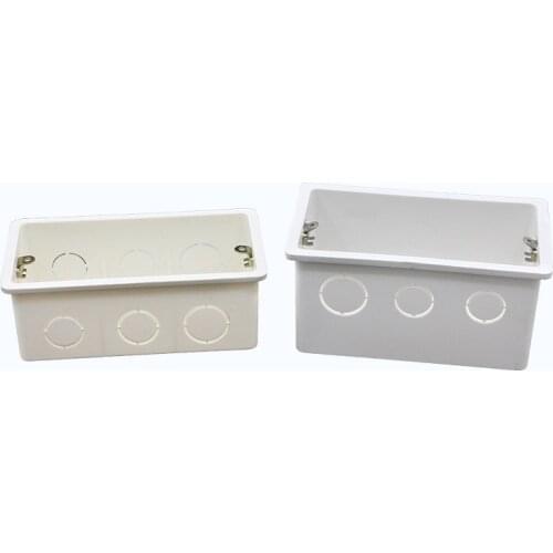 2pcs New Wall Mounting Box Internal Cassette White Back Box 142*80*50mm For 146mm*86mm Standard Switch And Socket
