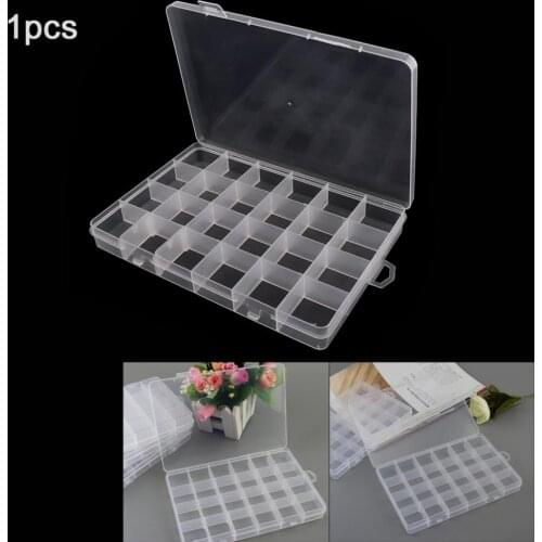 22 Lattices Fixed + 2 Lattices Removable Portable Transparent PP Plastic Hold-all Storage Box for Tools / Home
