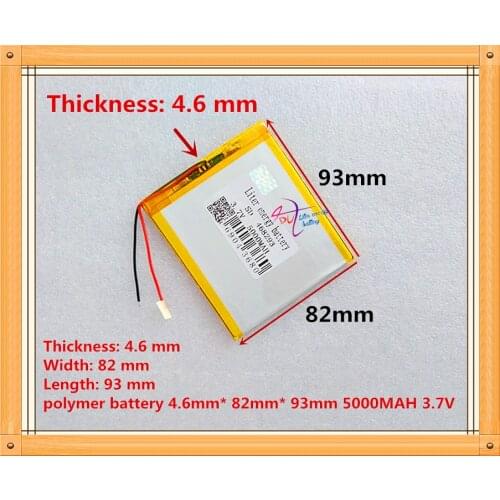 3.7V The tablet battery 468293 5000MAH Polymer lithium ion / Li-ion battery for tablet pc battery Free shipping