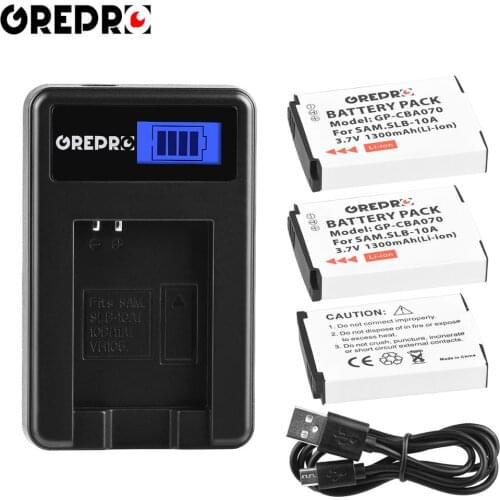 3Pcs SLB-10A SLB10A Battery + SLB 10A Battery LCD Charger for Samsung EX2F HZ15W SL202 SL420 SL620 SL820 WB150F WB250F WB350F