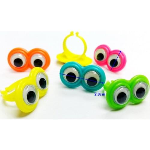 8X moving eye RINGS GIRLS birthday Joke Fun party favors gift game Bulk Vending gift toys prize Pinata Bag Filler Loot Gag