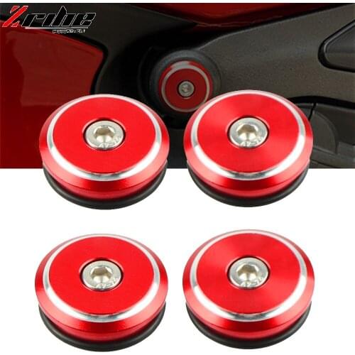Motorcycle accessories CNC Aluminum Frame Hole Cap Cover Fairing Guard For Ducati Panigale 899 959 1199 1199S 1299 1299S 2013-17