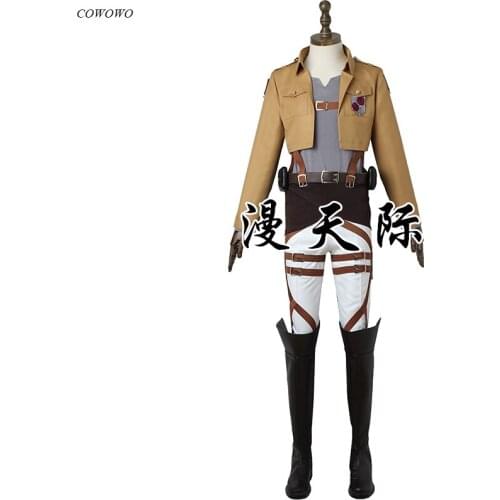 Anime! Attack on Titan Stationed Corps Coat Shirt Pants Uniform Shingeki no Kyojin Cosplay Costume Halloween Suit Custom-made