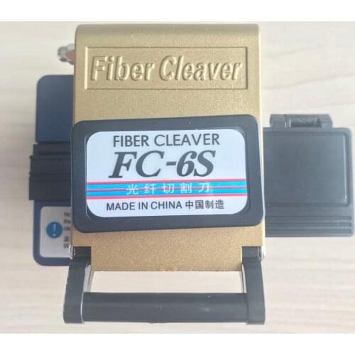 Free shipping FC-6S Easy Splicer cleaver with waste fiber box auto-focus function FTTH plastic box packaging