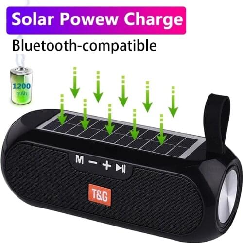 Solar Power Wireless Bluetooth Speaker Stereo Bass Music Box Waterproof USB AUX FM Radio Super Bass