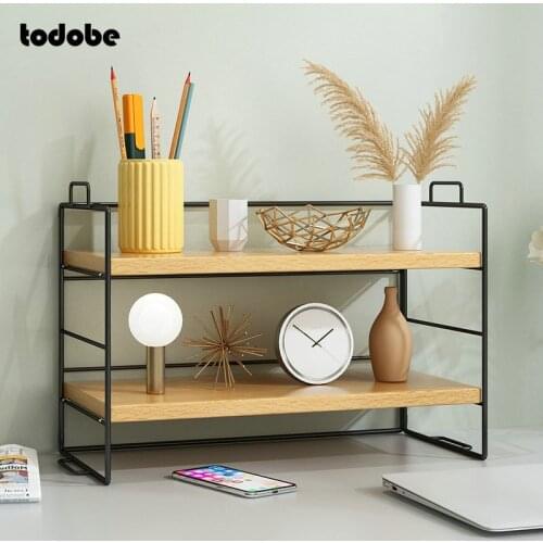 Wooden Shelf Bookcase Office Desktop Organizer Rack Student Laege Capcity Books Stand Minimalist Bookshelf for Home Decoration