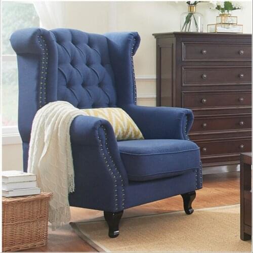 Leisure sofa American tiger chair bedroom single high back sofa furniture