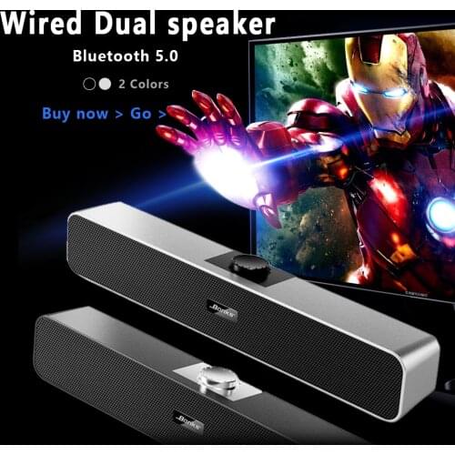Double Horn + Diaphragm Computer Speaker PC Tablet Sound Box Indoor MP3 Notebook MUSIC USB Mini Speaker Laptop Soundbar